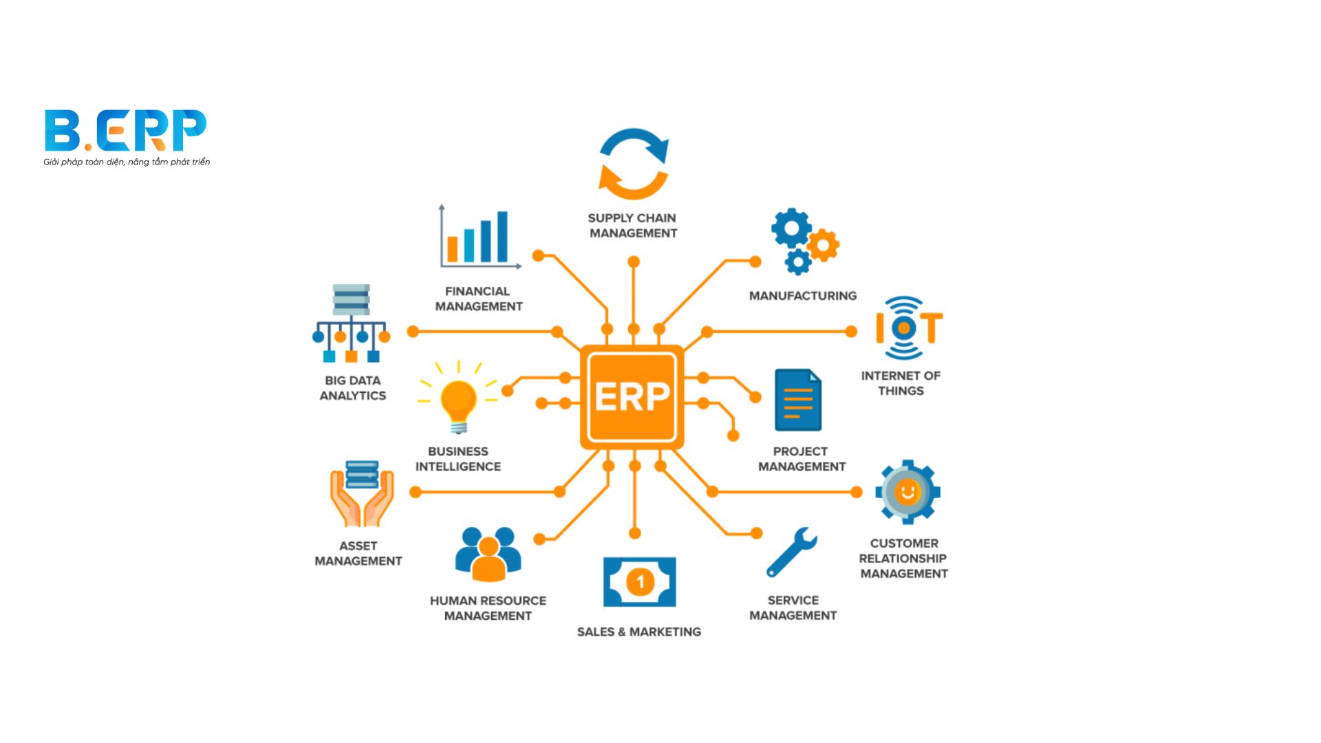 Các phân hệ chủ chốt ERP là gì B ERP